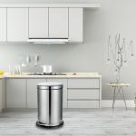Fingerprint Proof 7.93 Gallon Round Kitchen Garbage Cans