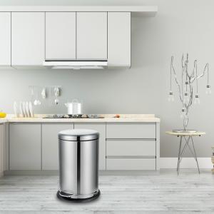 China Fingerprint Proof 7.93 Gallon Round Kitchen Garbage Cans wholesale