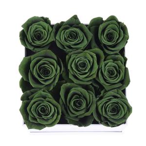 China Preserved Roses Gift Eternal Rose In Square Flower Box for wife or gilrfriend wholesale