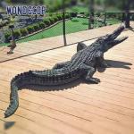 custom made outdoor garden amazing brass casting alligator sculpture