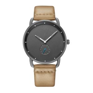 China RHOS Quartz Stainless Steel Watches 316L Steel Case Leather Strap wholesale