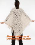 Crochet Scarf Women Pashmina Fur Designer Wrap Scarf Handmade Crocheted