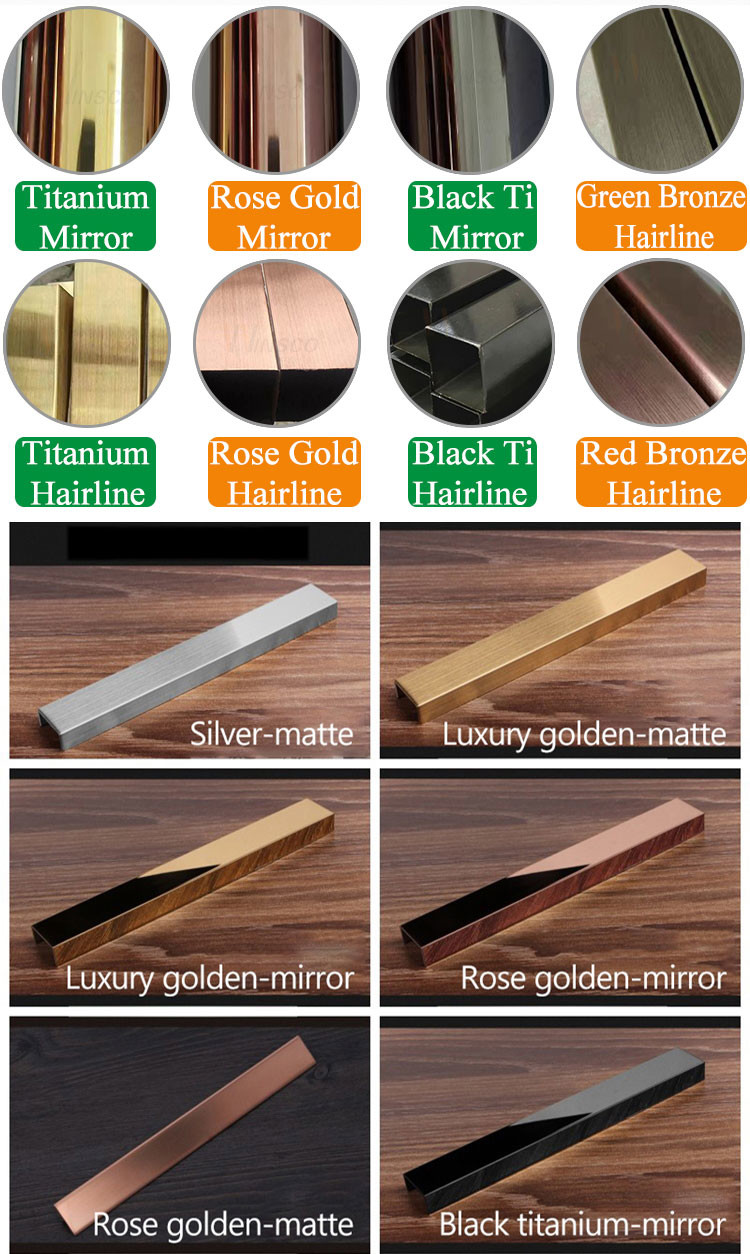 Inox Decorative 0.3mm Stainless Steel Welded Pipe Tube 201 304 316 Grade Hairline Mirror Vacuum Plated Pvd Color