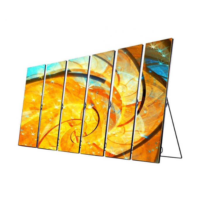Hotsale p2 p2.5 p3 smd indoor full color led poster screen floor standing wifi control led poster display for events advertising