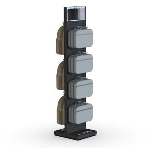 China Floor Backpack Rack Custom 2-way Metal Bag Display Stand For Shop wholesale