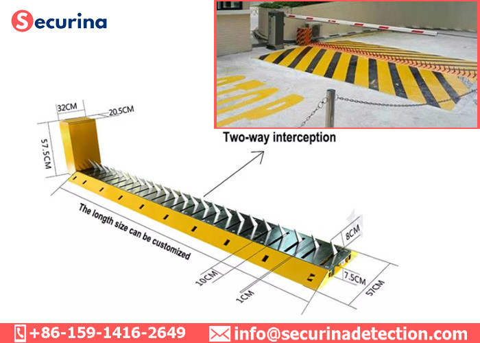 A3 Steel Auto Tyre Killer 3m Reflective Film Speed Bump Remote Control