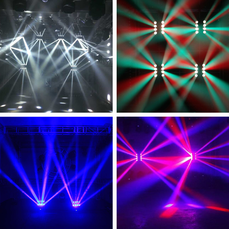 8x10w RGBW 4in1 Led Spider Moving Head Light 0-100% Linear Dimming