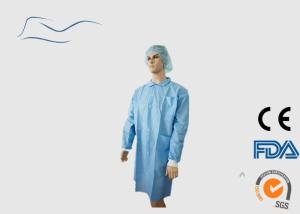 China SMS Safety Wear Disposable Visitor Coats Various Size Ties On Neck / Waist wholesale