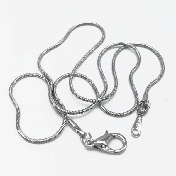 Wish Pearl Silver Plating Copper Snake Chain DIY Jewelry Necklace