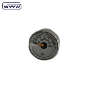 China Good quality hot sale OEM air hexagon brass chromed 250bar 300bar 350bar 23mm mini pressure gauge wholesale