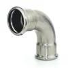Stainless Steel SS304 SS316L Food Grade Polishing 90 Degree Elbow Bend For Pipe