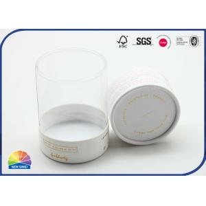 Cylinder Printed Paper Lid Visible Plastic Tube Wedding Candies Package