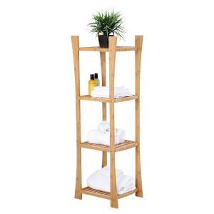China bamboo shelf unit bathroom towel shelf wholesale