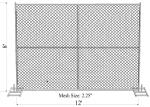 temporary chain link fence panels