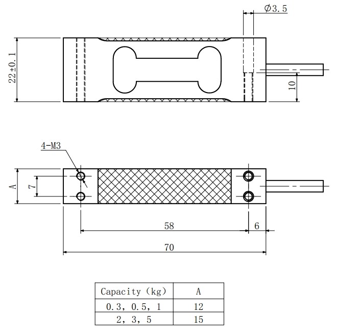 0.015% Single Point Weight Sensor 0.3-5kg Aluminium Load Cell