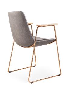 China Leisure Soft PU 55cm Contemporary Metal Dining Chairs wholesale
