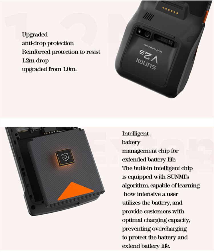 5.0 Inch HD Touch Screen Handheld Android Terminal with Thermal Receipt Printer