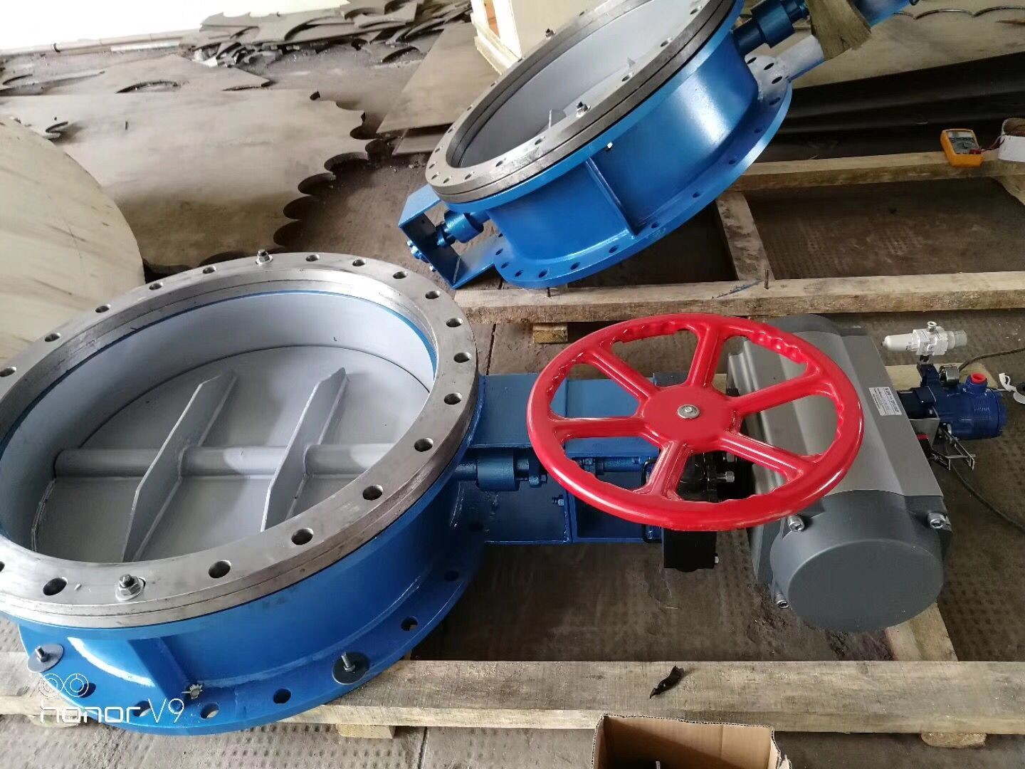 Pneumatic Butterfly Dampers Round High Temperature Industrial Butterfly Dampers