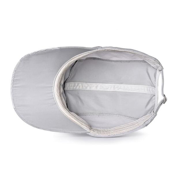 100% Polyester Summer Outdoor Casual Baseball Cap 58cm Breathable Grey Color