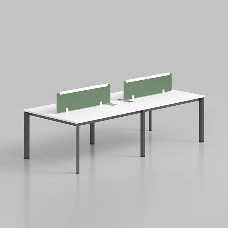 Modern Wooden Office Furniture Staff Computer Table Desk For 8 People