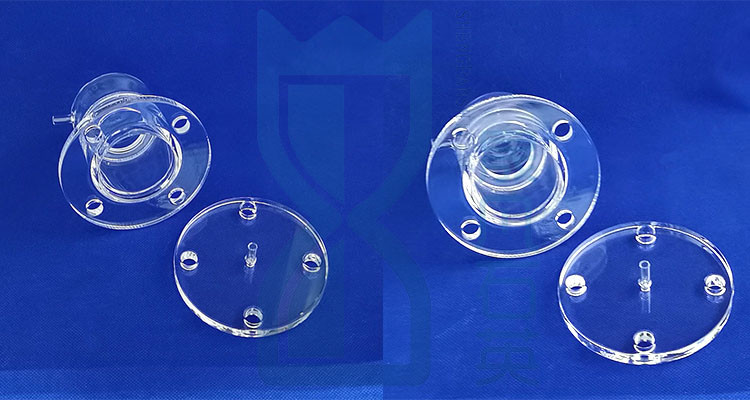 Large Diameter Transparent Quartz Tube Flange For Chemical Pipe