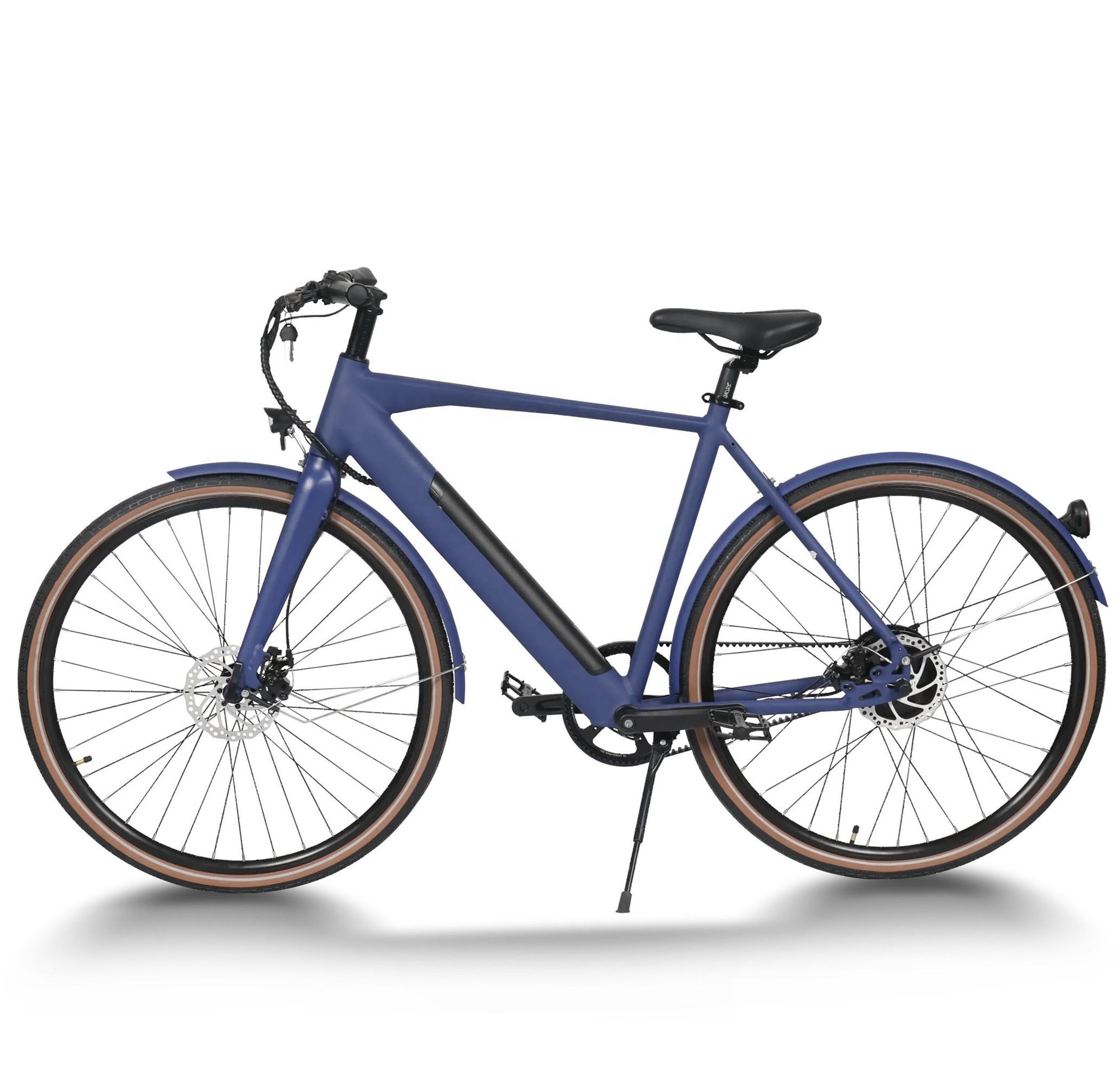 36V 250W Electric Road Bike Single Speed Belt Drive 700C City E Bike