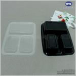 Diposable 3-Compartments Takeaway Plastic Food Container Disposable Food Grade