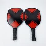 Red PU Custom Pickleball Paddle Wood Pickleball Paddles Outdoors Indoor Sports