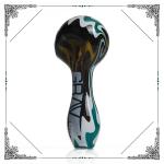 Colorful Grav Glass Smoking Pipes , 4 Inch Hand Spoon Pipe For Smoking