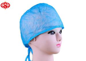 China Disposable Blue 30gsm PP Medical Head Cap For Doctor wholesale