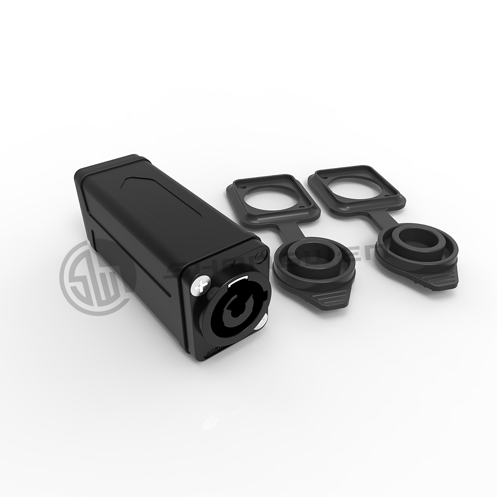 Outdoor Powercon Connector Coupler Male Adapter Power Connector For Linking Cables