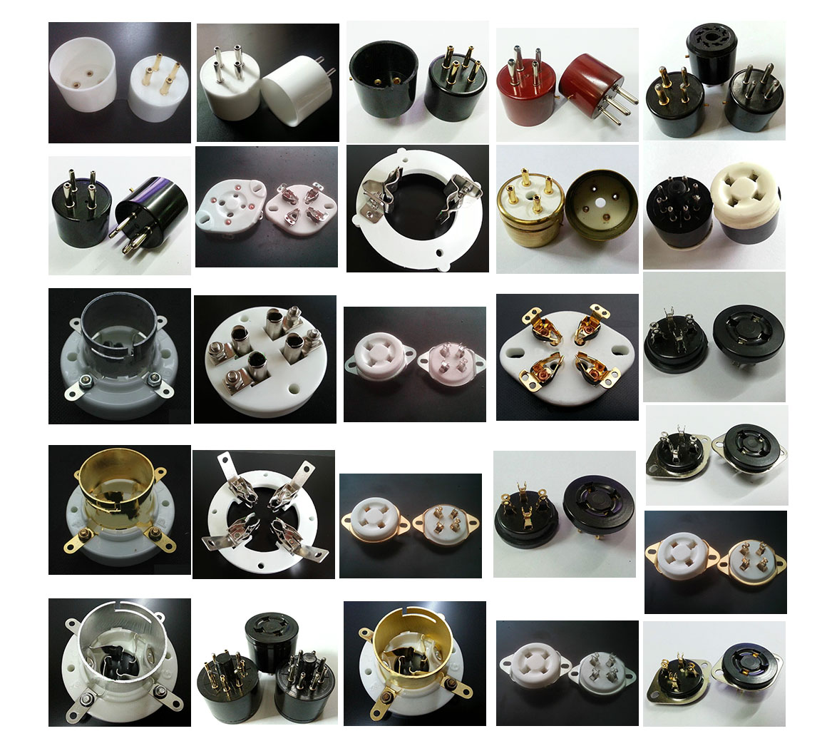 Vacuum Tube Sockets Ceramic 8pin Tube Socket KT66 KT88 6SL7 6SN7 6V6 5AR4/GZ34 5R4GY 5U4G