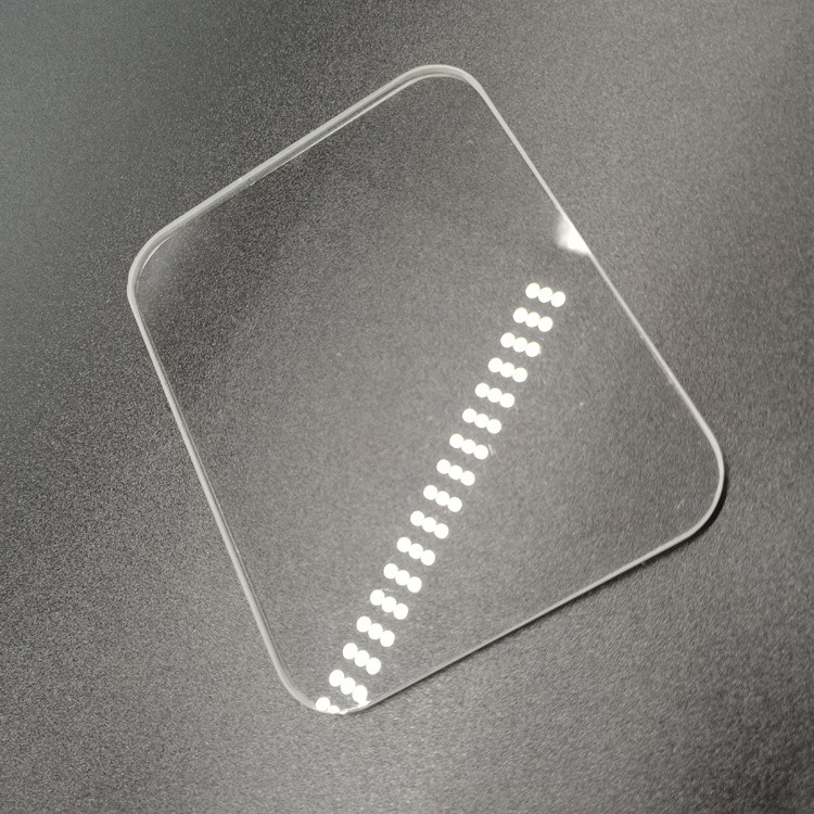 Transparent Light Guide Sheet Borosilicate Square Round Corner Optical Glasses Window