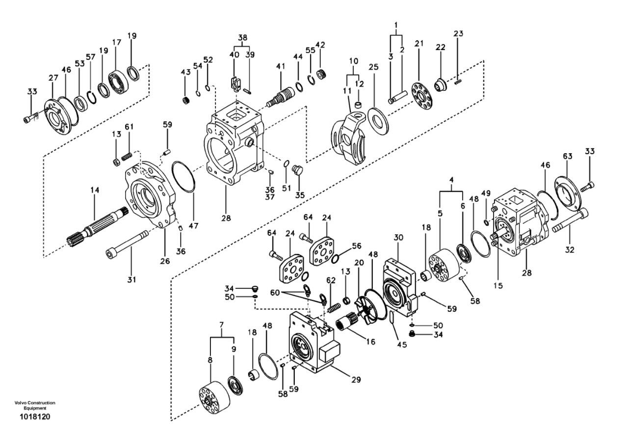 31QB-10011 Hyundai Spare Parts R480-9 K5V200DTH Hydraulic Piston Pump