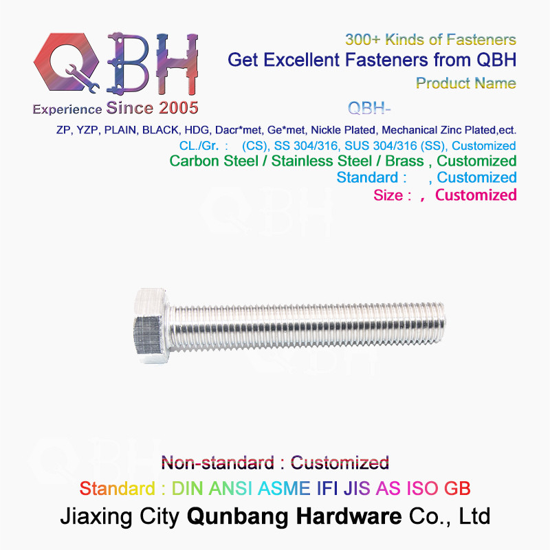 Long Screw 316 Ss Hex Bolt M4 M5 M6 M8 M10 M12 Full Pressure