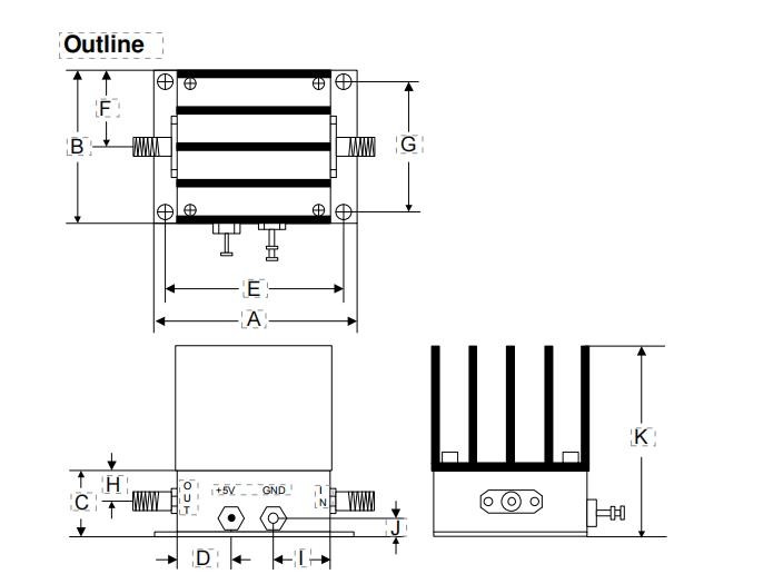 1.6 To 2.4 GHz S Band Power Amplifier P1dB 27 dBm RF Power Amplifier