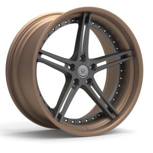 China A6061 20x8 2 Piece Forged Wheels Two Colors For Luxury Car Passenger Wheels wholesale