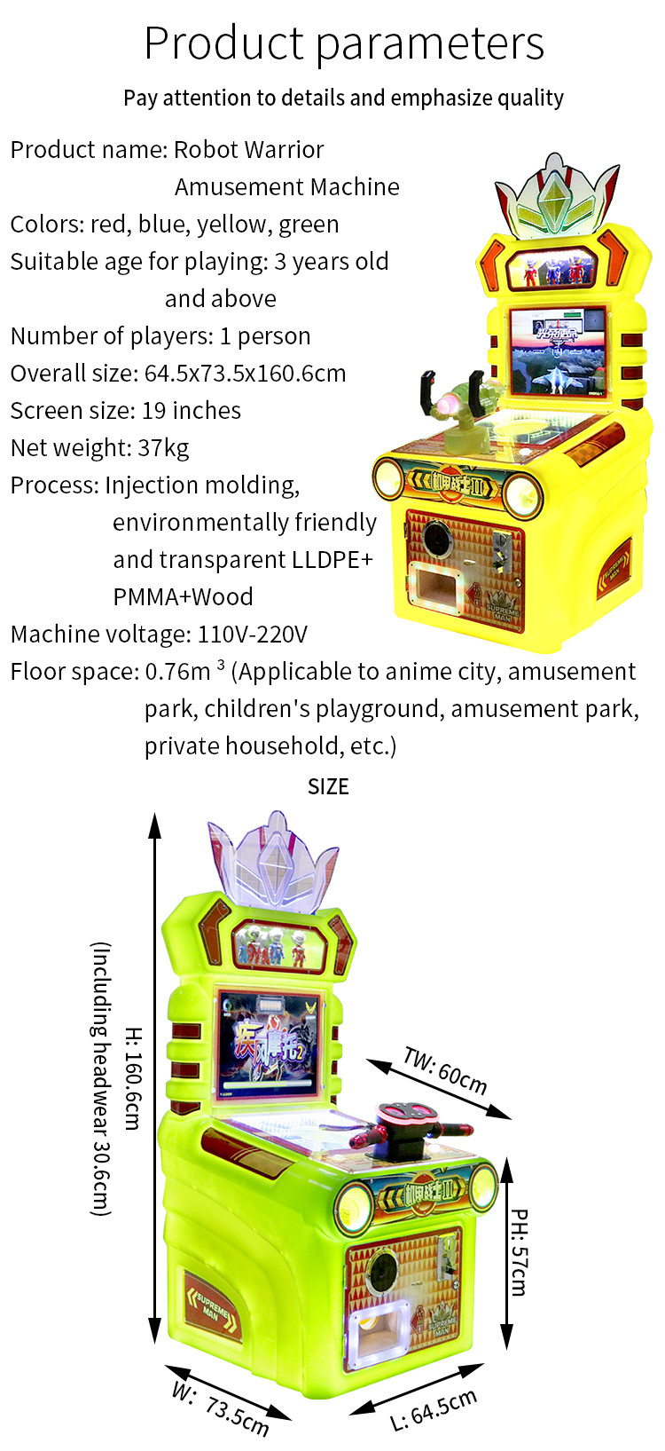 Coin Management Mech Warrior Glorious Mission Machine Children'S Arcade Games