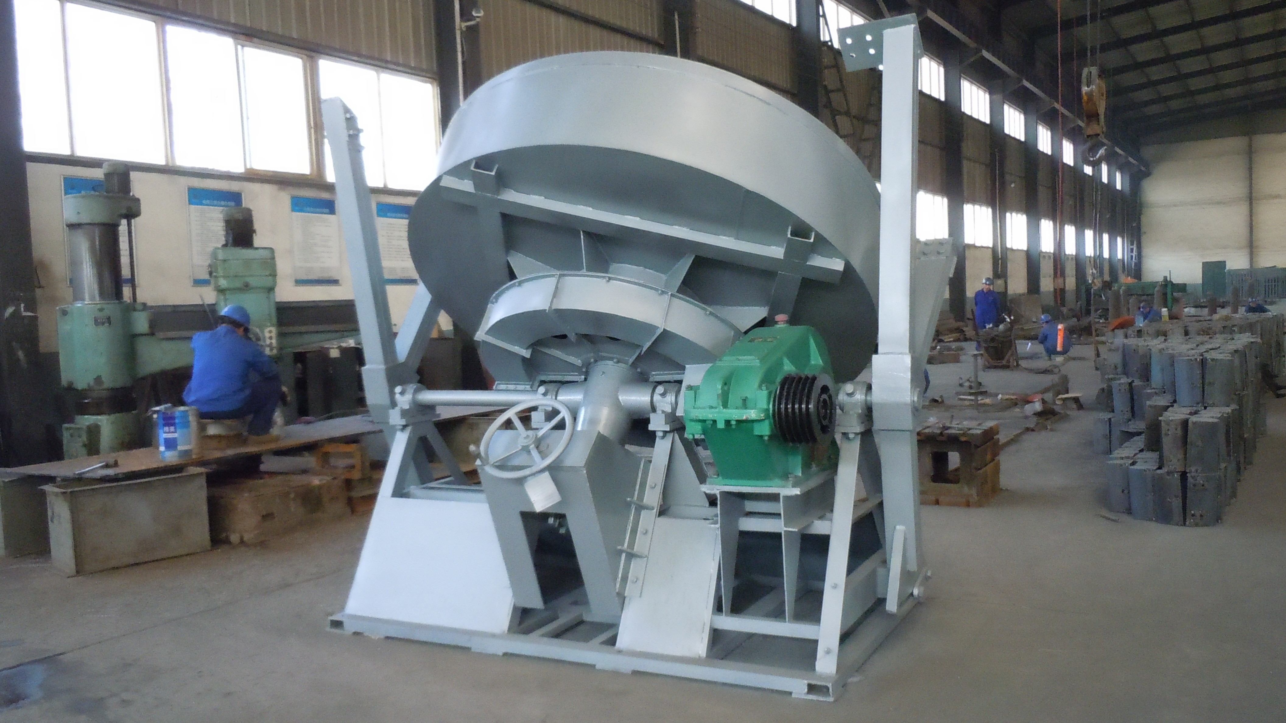 Stable Running Zinc Sulphate Pan Granulator High Rate Of Finished Products