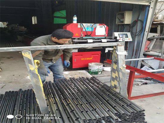 Automatic 6 Meter Hydraulic Railing Square Pipe Punching And Cutting Machine