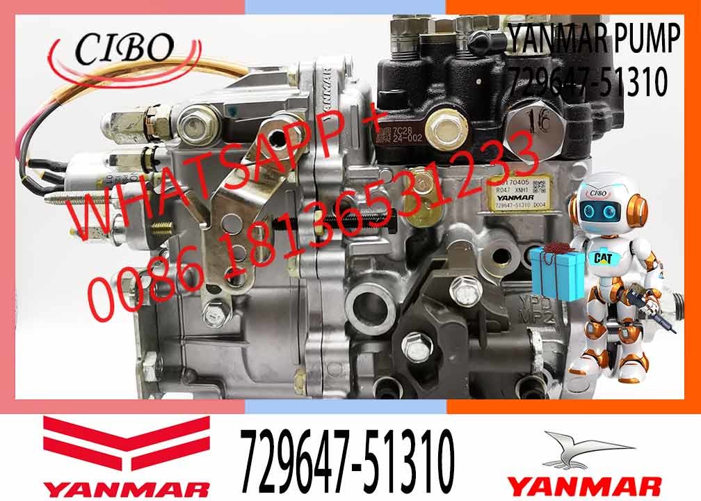 High Pressure Common Rail Fuel Injection Pump Assy For 729647-51310 For 4D88E Komatsu PC 55 Engine YAN-MAR