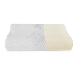 China Bamboo Fabric Fiber Pillow Memory Foam Neck Contour Orthopedic Cervical Sleep Pillow wholesale