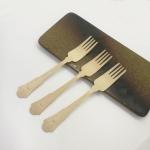 1000pcs Birchwood Disposable Wooden Utensils Victorian Style Fork 200mm