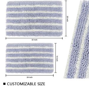 China Light Purple Anti Slip Chenille Bath Mat For Living Room wholesale
