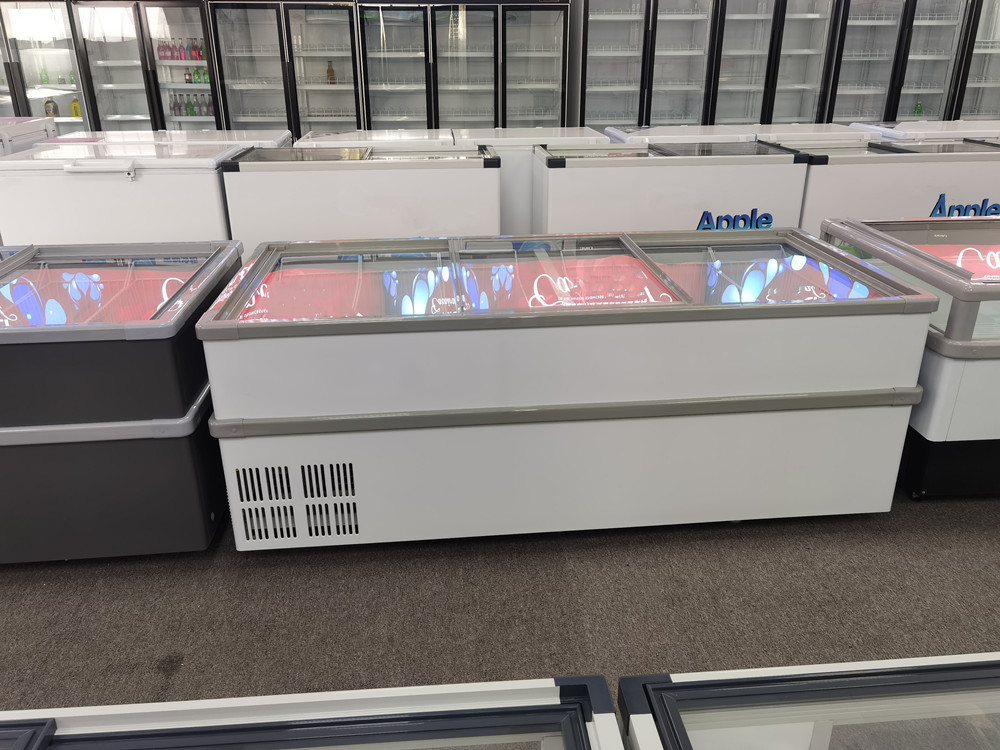 High quality Store Supermarket Supplies Double-side Island Freezer