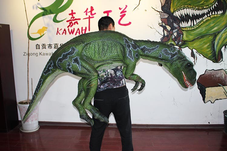 Theme Park Realistic Dinosaur Puppet With Soft Silicone Rubber Skin