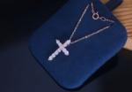 ODM 925 Sterling Silver Neckalce Diamond Cross Pendant Jewelry