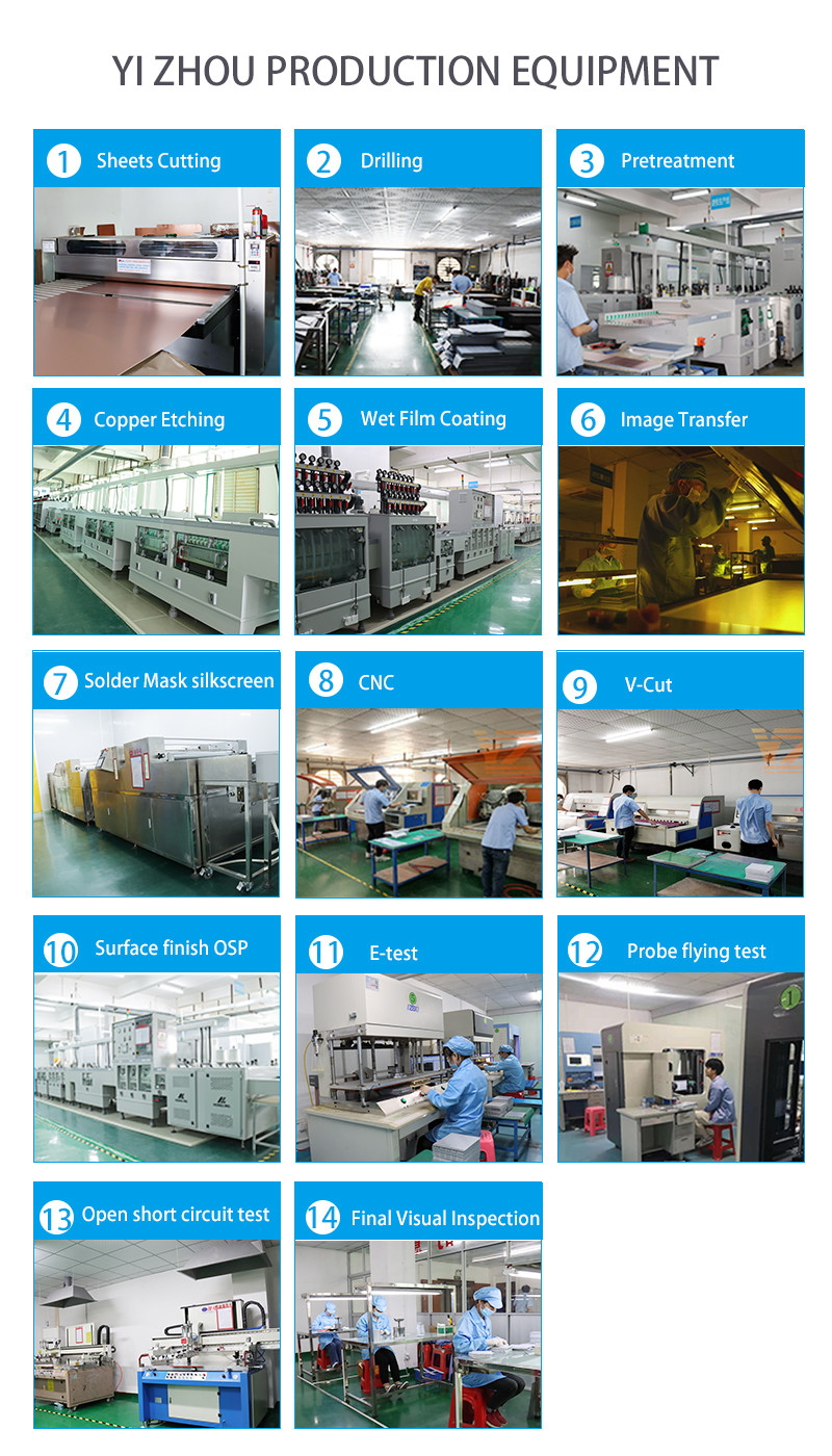 OSP Treatment Alumnium LED Light PCB Assembly