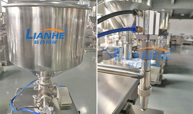 Vertical Piston Semi Automatic Paste Filling Machine , Antirust Liquid Filler Machine