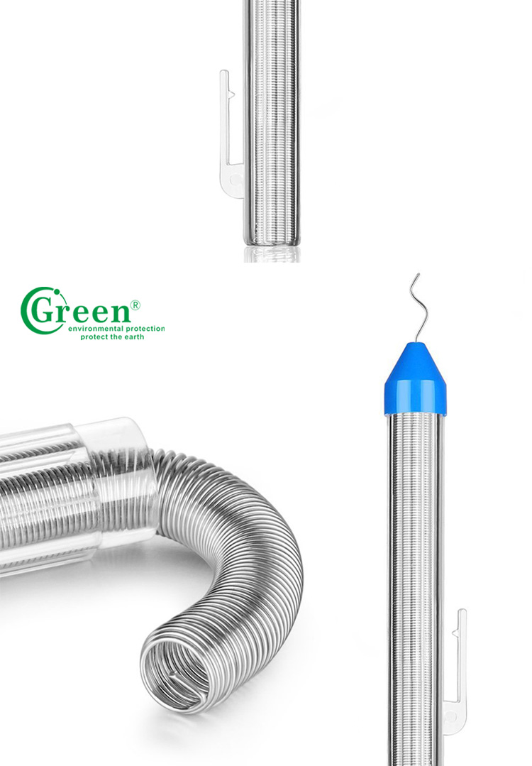 Green 63% Sn 37% Pb Soldering Wire Material With Silver Flux Cored